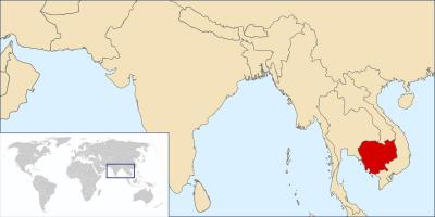 Шоу Камбож улс дэлхийн газрын зураг дээр
